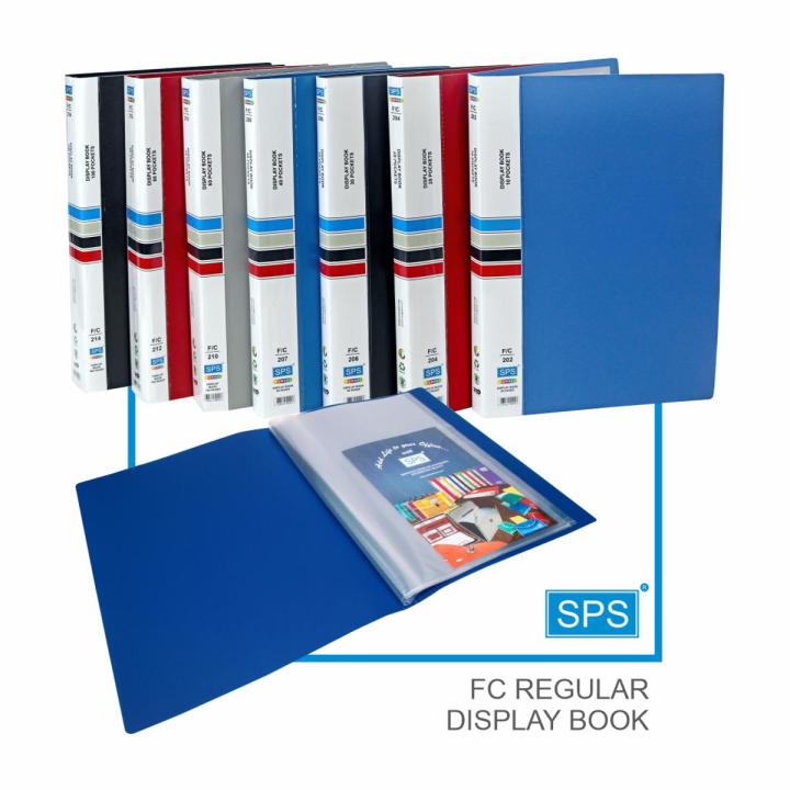 Pocket File (FC) 10, 20, 30, 40, 60, 80, 100 Pockets| Clear Book Pocket | Pocket Display Book |File Folder for Protecting Documents Certificates degrees Assorted Colors (1Pcs)
