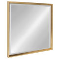 Golden Square Wall Mirror for Home and Office Decor, 14x14 inches and 20x20 inches, Elegant Wood Frame. 