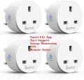 Smart Plug WiFi Alexa Plugs Mini Outlet Wireless Socket 4 Pack, Energy Monitoring, Smart life App Works with Alexa/Google Home by Avatar Controls Remote Controlled Timer No Hub Required. 