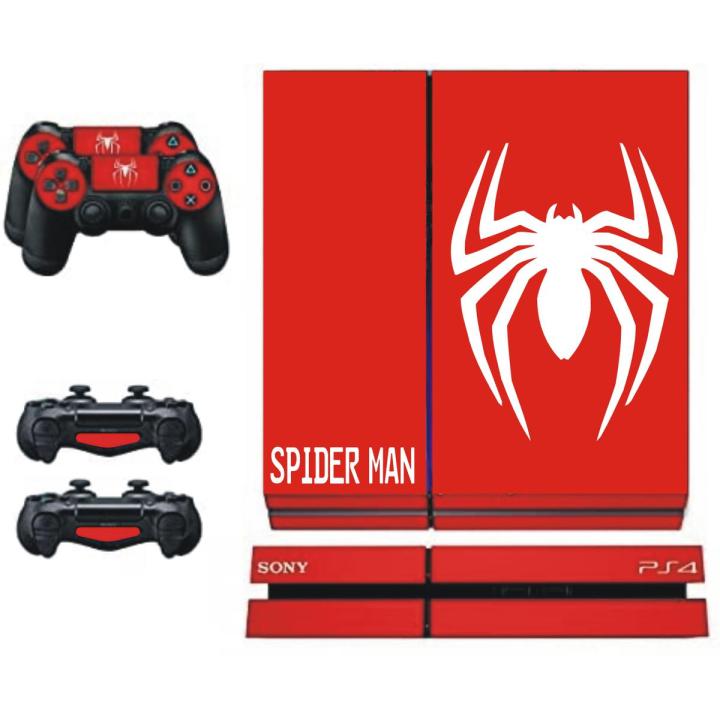 ps4 fat spider skin with 2 controller skin ( not pouch )