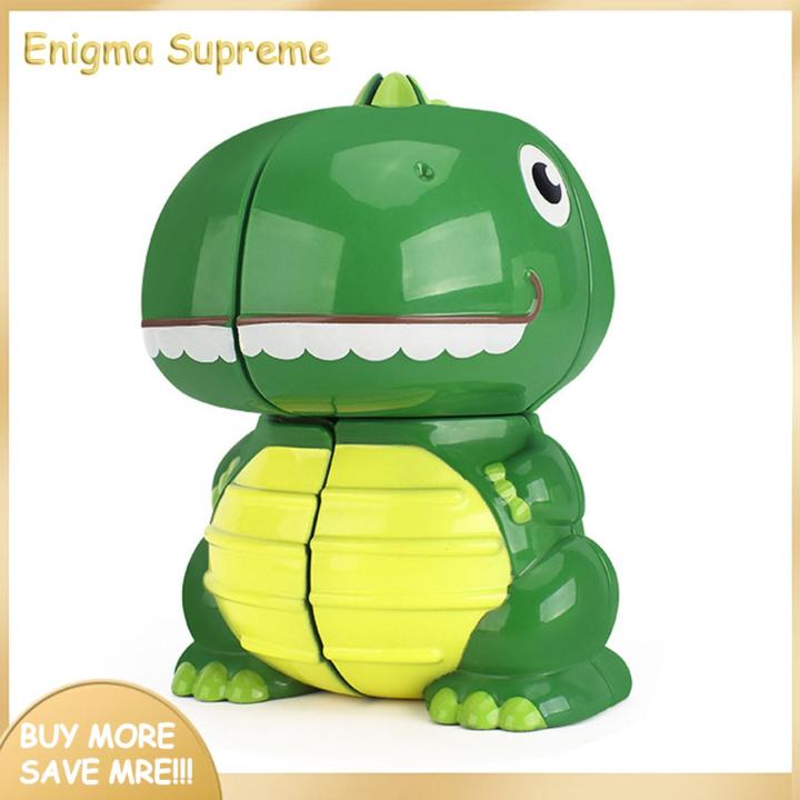 Enigma- Toddlers Dinosaur Cube Fun 3d Dinosaur Cube Puzzle Game Educational Twist Toy for Kids Stress Relief Fidget Toy Perfect Christmas Birthday Gift for Boys Girls Educational Dinosaur Toy