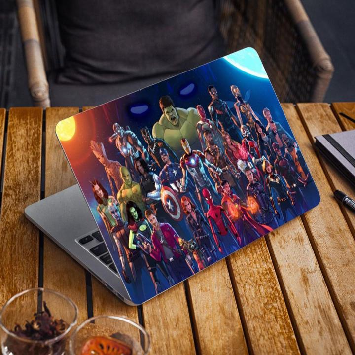Marvel Computer Stickers Marvel Mcu Heroes Drawing Laptop Skin Vinyl Sticker Decal, 13 13.3 14.6 ...