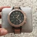 Michael Kors Gray Dial Two-tone Stainless Steel Chronograph Ladies Watch MK-6440. 