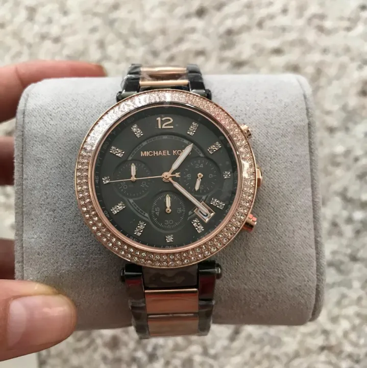 Michael%20Kors%20Gray%20Dial%20Two-tone%20Stainless%20Steel%20Chronograph%20Ladies%20Watch%20MK-6440%20-%20Image%204
