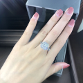 2023 New Round Solid Sterling Sier Engagement Ring For Women Lady Anniversary Gift Jewelry Wholesale. 