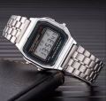 Vintage Silver Classic Digital Wrist Watch for girls. 
