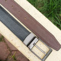 Double Sided Black Premium Dress Leather Belt For Men. 