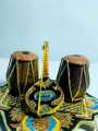 Handmade Brass Sangeet Set - Classical Music Lover's Decorative Piece | Brass Décor | Handicraft Decoration | Brass Decoration Pieces. 