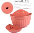 Pack of 1 & 3 Fiber Wall Hanging Planter Pot, Flower Pots for Indoor Plants Wall Planters , Vertical Garden Living Wall Mount Window Hang Indoor Outdoor Plant Flower Basket for Kitchen Herbs Balcony Railing Shelf Fence Bedroom Trellis Decor Modern. 