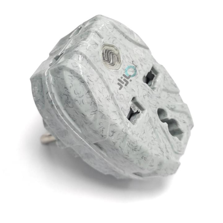 3 Pin to 2 Pin Multi Power Plug Adapter 13A/250V Solid PVC Material, Multi Socket Adapter Grey Special Heavy Duty PVC Material made, Highly Durable Power Plug