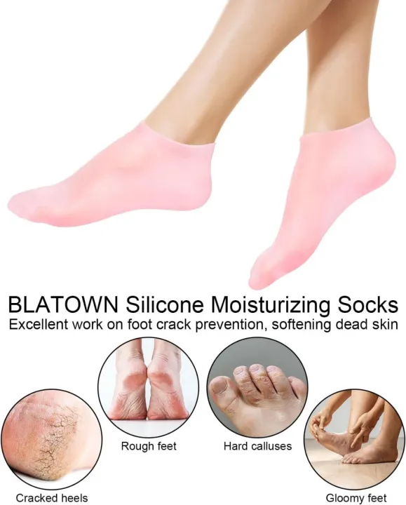 1%20pair%20Silicone%20Elastic%20Moisturizing%20Foot%20Socks,%20Spa%20Massage%20Moisturizing%20Gel%20Socks%20for%20Dry%20Cracked%20Feet%20-%20Image%203