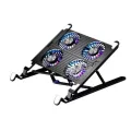 New Laptop Cooler Base Stand Foldable Laptop Cooling Pad Portable Adjustable Notebook Stand for 11-17.3 Inch with 2/4 Fans. 