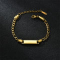 Atoztide New Customized Bar NK Chain Bracelet Men Stainless Steel Engraving Letter Name For Women Christmas Bangle Gift. 