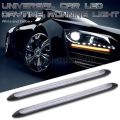 Led Car DRL Daytime Running Lights Strip Waterproof 12V Auto Headlight Sequential Turn Signal Yellow Flow Day Light Universal 2Pcs ( white and yellow). 