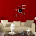 3d Diy Acrylic Wall Clock Modern Design Clock Decoration Living Room Quartz Acrylic Creative Square Mirror Stereo Wall Clock. 
