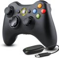 Xbox 360 Wireless Controller, 2.4GHz Dual Vibration Xbox 360 Game Controller with Receiver Remote Gamepad Joypad for Xbox 360 Slim PS3 and PC Windows 7/8/10 -No Audio Jack. 