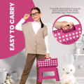 Folding Step Stool Holds Up to 136 Kg - Lightweight Plastic Foldable Step Stool for Kitchen, Bathroom & Living Room. 