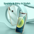 icasecover for Samsung Galaxy A10s Back Cover Luxury 6D Plating Frame Shiny Bling Phone Pounch Soft Silicone Square Phone Case. 