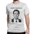 Pakaian Pria Kaus Potret John Travolta Aktor AS Kaus Cetak Camisa Antik Mode Pakaian Atasan untuk Wanita. 
