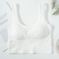 ECMLN Sport Crop Top for Women Wireless Push Up Striped Bra Beauty Back Sling Vest Padded Bralette. 