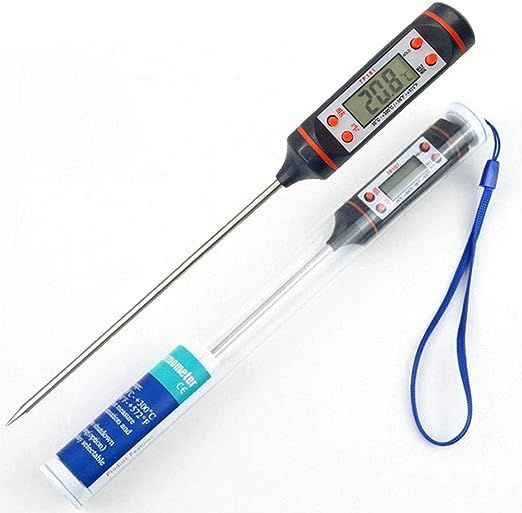 Digital Cooking Thermometer, 5.8 inches Long Stainless Probe Kitchen Food Meat Thermometers with Instant Read Best for Food,