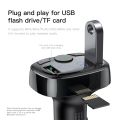 Baseus S-09A T typed Bluetooth MP3 USB Car Charger For Phone 3.4A (Standard edition) With LED Display Car Phone Charger for Oppo Xiaomi - Black. 