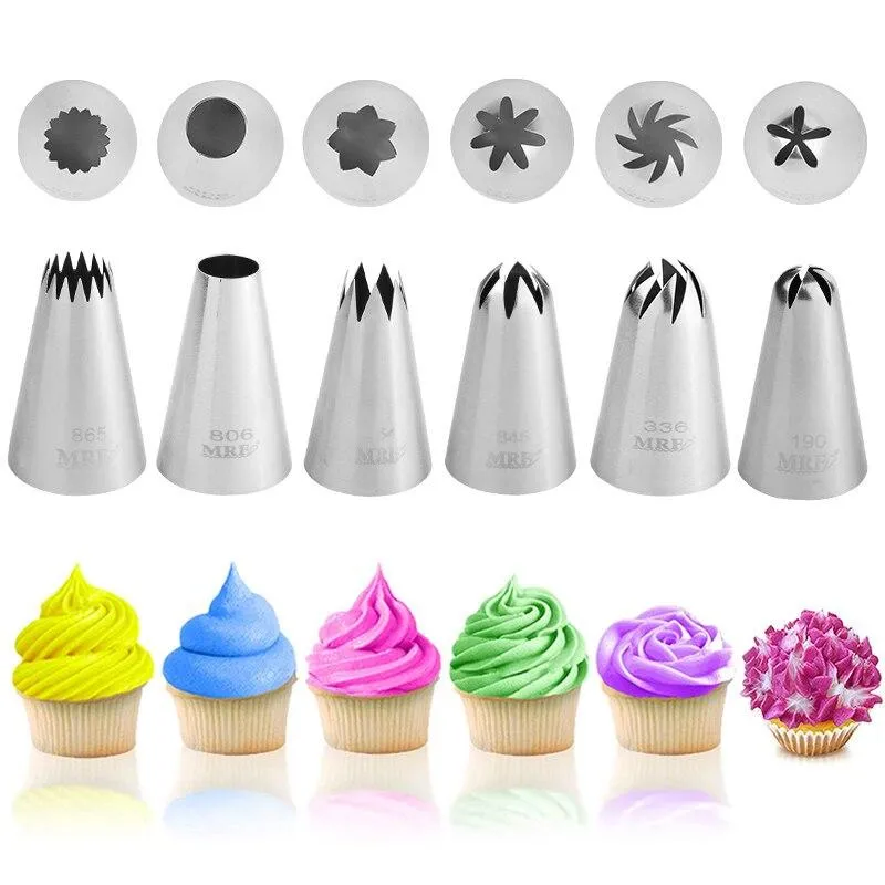 POPULAR Stainless Steel Nozzle Open Star Tip Pastry Cookies Tools