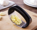 Manual Garlic Press Rocker with Handle Stainless Steel Garlic Crusher Squeezer Slicer Mincer Chopper Kitchen Gadget Tool. 