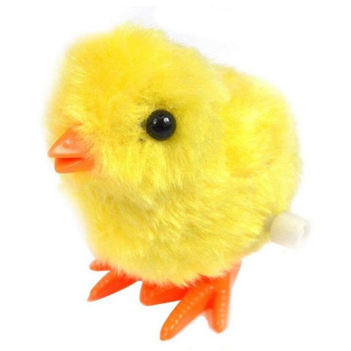 Pack of 1 Funny Walking Chicken Chick Toy - Yellow, Blue, White & Pink-