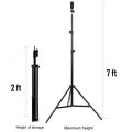 7ft Tripod Stand Best Quality Product Black Colour Fully Metal Good Quality Product Without Ring Light. 