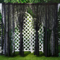 JM Floral Black White Lace Window Curtain Door Curtain Living Room Bedroom Drapes Sperate Curtains Home Decor Organza. 