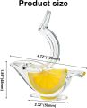 Bird Shape Manual Lemon Clip Squeezer, Acrylic Lemon Juicer, Hand Press Lemon Squeezer for Kitchen, Citrus Press Juicer Squeezer Kitchen Tool, Ergonomic Portable lemon Juicer, Lemon Slice Wedge Squeezer. 