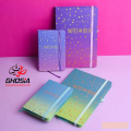 Hard Cover Wallpaper Diary Multicolor Large Size Diary For Girls-Notes & Ideas Gold Foil Details Travel Journal Notepad 180 Pages Notebook-3783. 