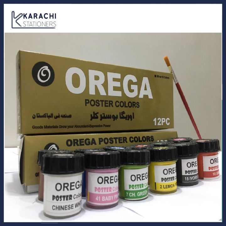 Orega%2030ML%20Poster%20Colours%20+%201piece%20Brush%20-%20Best%20Water%20Colors%20Large%20Size%2030ML%20in%20each%20bottle%20(%2012%20Pcs%20)%20-%20Multicolor%20-%20Image%202