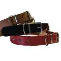New Dog Collars Original Leather Pet Belt For Puppy Adjustable Solid Leather Colors With Stainless Swage Buckles. 