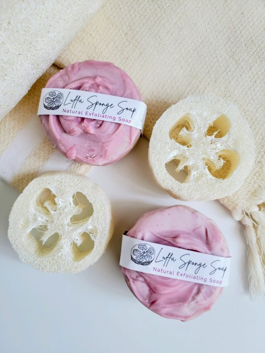 Exfoliating Loofah Soap 1-Pack - Exfoliating Bar Soap with Loofah Inside - Cleansing, Moisturizing, Nourishing, Scrubby Soap - Plant-Based, Eco-Friendly, Vegan