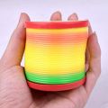 Rainbow spring toy -Plastic Magic Slinky Rainbow Spring Toy - Children Special Colorful Rainbow Spring. 