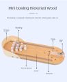 Mini Bowling spil Set for Kids Wooden Mini Bowling Interactive Parent-Child Desk Toy Polished Developmental Relaxing Mini Bowling Game for 3+ Years Old Sporting Supplies educational wooden mini bowling indoor Creative Gift game. 