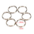 100Pcs/Lot Key Rings DIY Metal Key Holder Split Rings Hoop Metal Loop Keychain. 