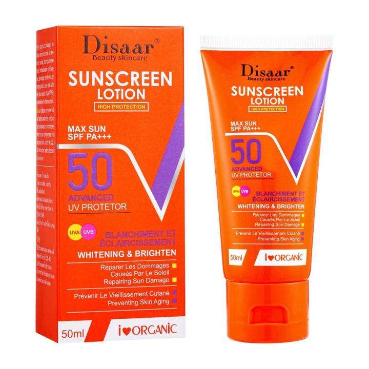 Disaar SPF 50 Moisturizing Outdoor Sunscreen Lotion Sunblock Long-Lasting Protection DS5196