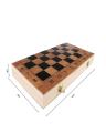 3 In 1 Folding Wooden Chess Board Game Set Checkers Backgammon 19 x 19 Inches Portable and Foldable Chess Board Set Chess Game Foldable for Children Adults Party Travel  - Large. 