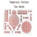 Waterproof Mehndi Stickers Temporary Tattoos, Henna Sticker and Stencils. 