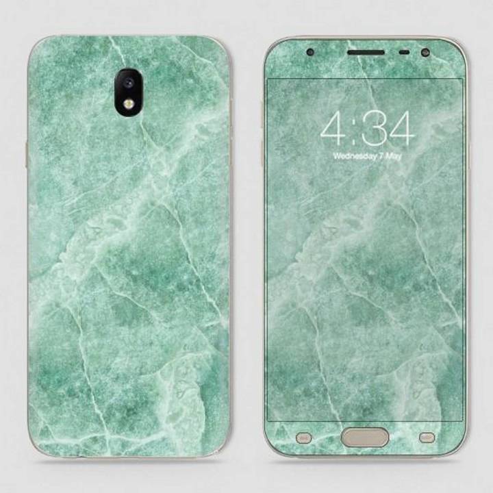 Samsung Galaxy J3 Pro 2017 (J330) Skin - SkinLee HQ Vinyl Skin Wrap (Not Cover) - Mint Green Marble - SKINLEE-271-2-31-80