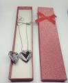 Valentine's Day Silver Pendant Heart Shape for Women. 