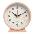 4.5 Inch Battery Operated Antique Retro Alarm Clock,with Light(Pink). 