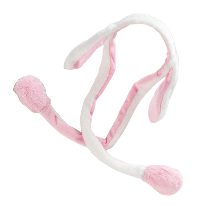Bunny Ears Headband Moving Cute Warm Plush Airbag Rabbit Funny Gift Movable