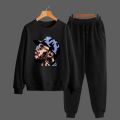 Chris Brown Printed Fleece Full Sleeves Pull Over Sweatshirt & Trouser Tracksuit For Men & Boys. 