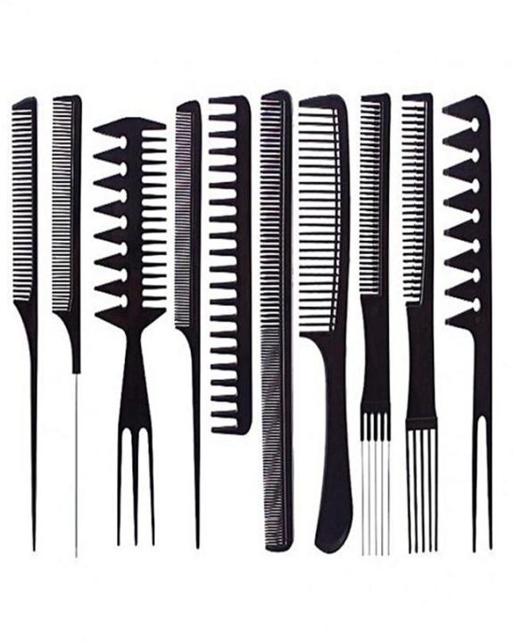 10%20Pcs%20Professional%20Comb%20Set%20Pack%20of%2010%20-%20Professional%20Salon%20Hair%20Comb%20Set%20-%20Black%20-%20Image%202