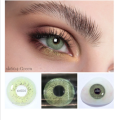 1 Pair Unisex Color Contact Lens Natural Sea Green 3-tone Charming Big Eye Makeup Cosmetic Colour Contact Lenses Beauty Tool. 
