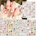 Monja Nail Stickers Lovely Bear Cartoon Bunny Carrot Decals Holographic Self-adhesive Sliders Manicure Design Accessories Tools. 